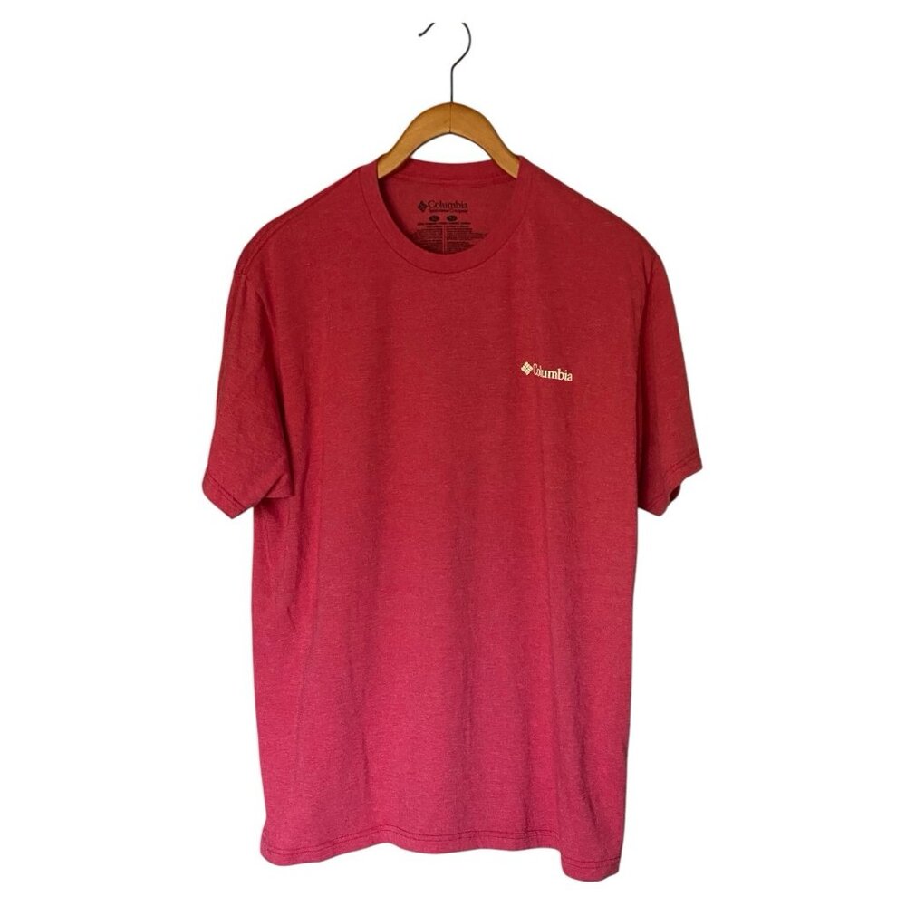 Columbia Red Logo T-Shirt Men's XL Short Sleeve Tee
